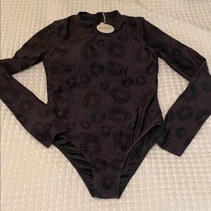 Kolekolea  Black Long Sleeve swimsuit xl opihi women’s Hawaiian limpet z17